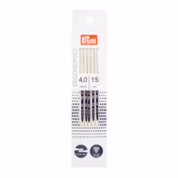 Prym Double-Pointed Knitting pins Ergonomics 15 cm 4.00 mm x 1 White One Size