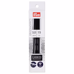 Prym Ergonomics 6 Double Point  Carbon  3mm  5 Count Knitting Needles  Black