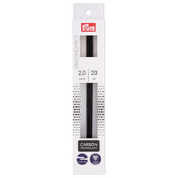 Prym Ergonomics 8 Double Point Knitting Needles  Carbon  2.0mm  5 Count