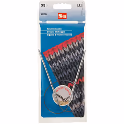 Prym 16"" Circular Brass  3.5mm Knitting Needles  Silver