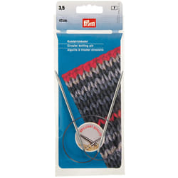Prym 16"" Circular Brass  3.5mm Knitting Needles  Silver