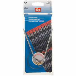 Prym 16"""" Circular Brass Knitting Needles  4mm