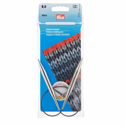 Prym 16"""" Circular Brass Knitting Needles  9mm