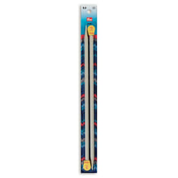 Prym 35 cm 9 mm Single-Pointed Knitting Pins, Pack of 2, Plastic Grey