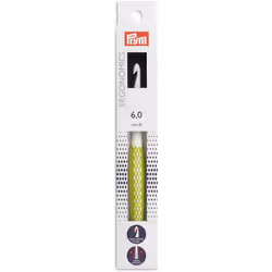 Prym Ergonomic Design Crochet Hook Easy Grip Handle Size 6mm