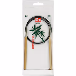 Prym 221510, Circular knitting needle, Bamboo, Bamboo, 800 mm, 6 mm, 1 pc(s)