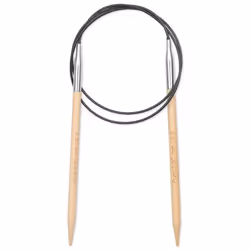 Prym 222509, Circular knitting needle, Black, Natural, Silver, Bamboo, Metal, Plastic, 800 mm, 5.5 mm, 1 pc(s)