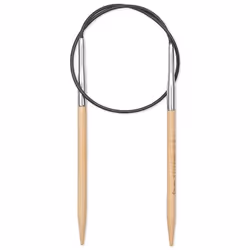 Prym 222526, Circular knitting needle, Black, Natural, Silver, Bamboo, Metal, Plastic, 400 mm, 4 mm, 1 pc(s)