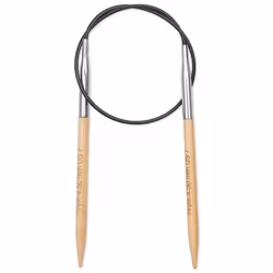 Prym 222527, Circular knitting needle, Black, Natural, Silver, Bamboo, Metal, Plastic, 400 mm, 4.5 mm, 1 pc(s)