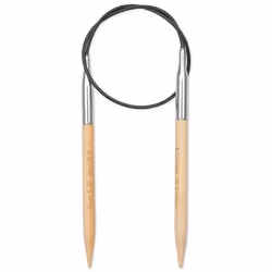 Prym 222529, Circular knitting needle, Black, Natural, Silver, Bamboo, Metal, Plastic, 400 mm, 5.5 mm, 1 pc(s)