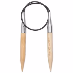 Prym 222533, Circular knitting needle, Black, Natural, Silver, Bamboo, Metal, Plastic, 400 mm, 9 mm, 1 pc(s)