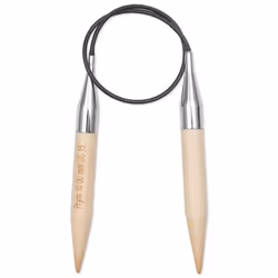 Prym 222534, Circular knitting needle, Black, Natural, Bamboo, Metal, Plastic, 400 mm, 1 cm, 1 pc(s)