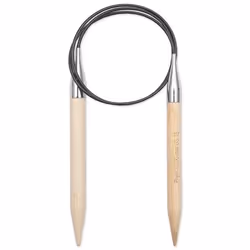 Prym 222540, Circular knitting needle, Black, Natural, Silver, Bamboo, Metal, Plastic, 800 mm, 1 cm, 1 pc(s)