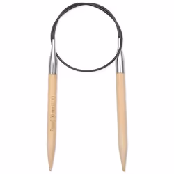 Prym 222553, Circular knitting needle, Black, Natural, Silver, Bamboo, Metal, Plastic, 600 mm, 9 mm, 1 pc(s)