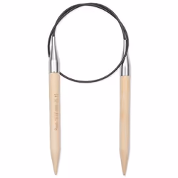 Prym 222554, Circular knitting needle, Black, Natural, Silver, Bamboo, Metal, Plastic, 600 mm, 1 cm, 1 pc(s)