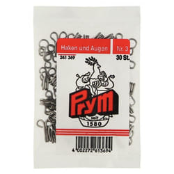 Prym Hook & Eye Fasteners  Silver - per pack of 30