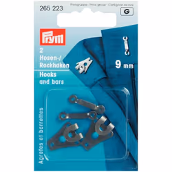 Prym Hook & Bar Fasteners Black - per pack of 2