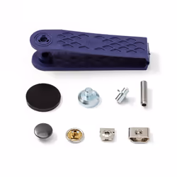 Prym 12658110, Rivet snap fastener, Metal, Plastic, Black, Blue, Silver, 1.3 cm, 4 pc(s)