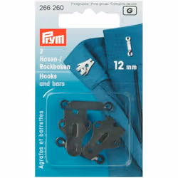 Prym Hook & Bar Fasteners Black - per pack of 2