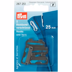 Prym Hook & Bar Fasteners Black - per pack of 2