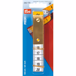 Prym Tape Measure Profi with Metal end, Polyester blend, White, 14 x 5.7 x 1.7 cm