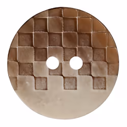 Prym Embossed Round Buttons Beige Brown - per pack of 2