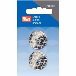 Prym Snake Round Buttons  Grey - per pack of 2