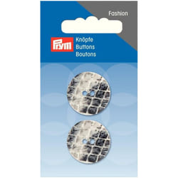 Prym Snake Round Buttons  Grey - per pack of 2