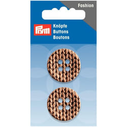 Prym Knitted Texture Buttons  Beige - per pack of 2