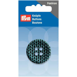 Prym Knitted Texture Buttons  Petrol Blue - per pack