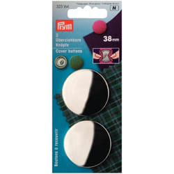 Prym Cover Buttons  Silver - per pack of 2