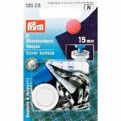 Prym Cover Buttons Brass Silver col 23 mm