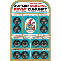 Prym Sew On Metal Snap Fasteners  Black - per pack of 12
