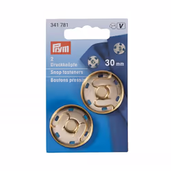 Prym Sew On Metal Snap Fasteners Rose Gold - per pack of 2