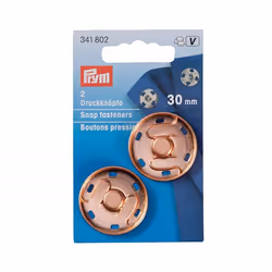Prym Sew On Metal Snap Fasteners Rose Gold - per pack of 2