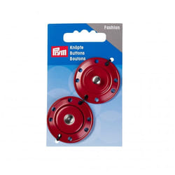 Prym Sew On Metal Snap Fasteners  Dark Red - per pack