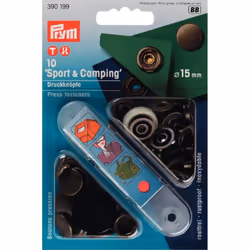 Nonsew Fasteners SportCamping Antique Brass 15 mm one size