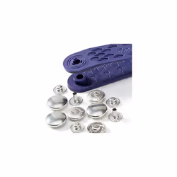 Prym 390260 Non-sew Fasteners Anorak Brass 15 mm Silver col, silberfarbig, 100 StÃ¼ck