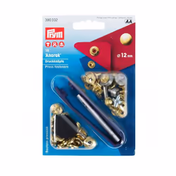 Prym Anorak Snaps Press Fasteners  Gold - per pack of 10