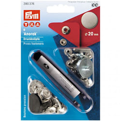 Prym Anorak Snaps Press Fasteners  Antique Steel - per pack of 6