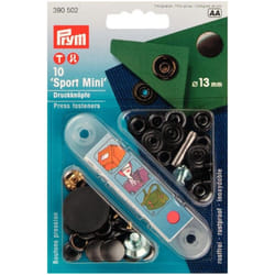 Prym Sport Snaps Press Fasteners  Black Oxidized - per pack of 10