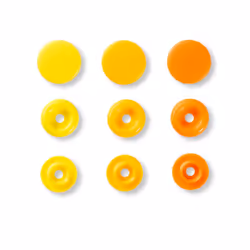 Prym 393004, Rivet snap fastener, Plastic, Polyoxymethylene (POM), Yellow, Matte, Round, 1.24 cm