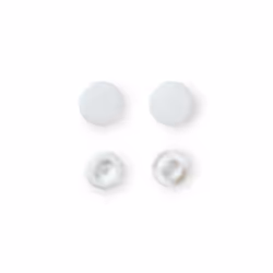 Prym Non-sew press fasteners, Colour Snaps, round, 12.4mm, white, Polyoxymethylene (POM), White, Round, 12.4 mm, 30 pc(s)