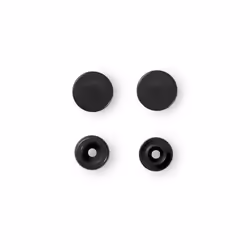 Prym Non-sew press fasteners, Colour Snaps, round, 12.4mm, black, Rivet snap fastener, Polyoxymethylene (POM), Black, 1.24 cm ...