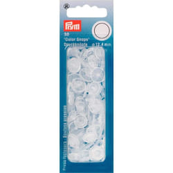 Prym Transparent Matt Round Non-Sew ColorSnaps 12.4mm Snap Fasteners (30pc), 12 x 7 x 2 cm