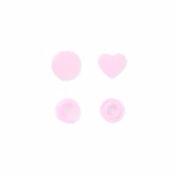 Prym 393318, Rivet snap fastener, Polyoxymethylene (POM), Rose, Matte, Heart (shape), 1.24 cm