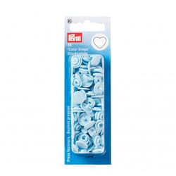 Prym Heart Snaps Press Fasteners  Light Blue - per pack of 30