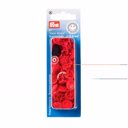 Prym Flower Snaps Press Fasteners  Red - per pack of 30