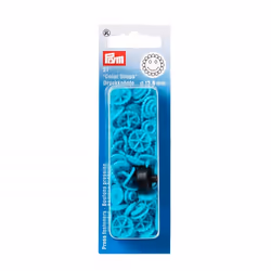 Prym Flower Snaps Press Fasteners Turquoise - per pack of 30