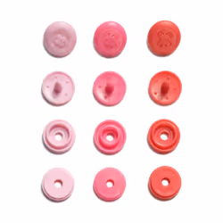 Prym 393600, Rivet snap fastener, Polyoxymethylene (POM), Pink, Matte, Round, 9 mm